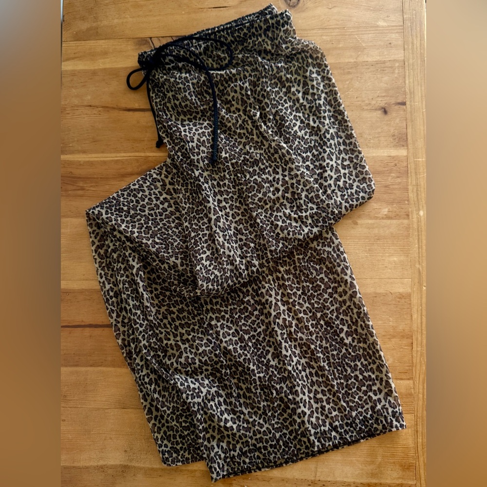Miraclesuit Mesh Cheetah Print Drawstring Pants